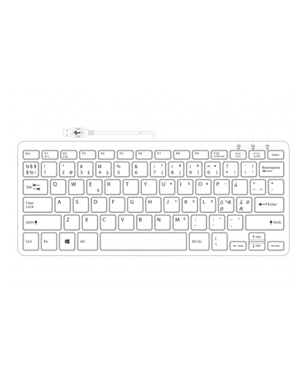 R-Go compact keyboard QWERTY nordisk svart ergonomiskt tangentbord