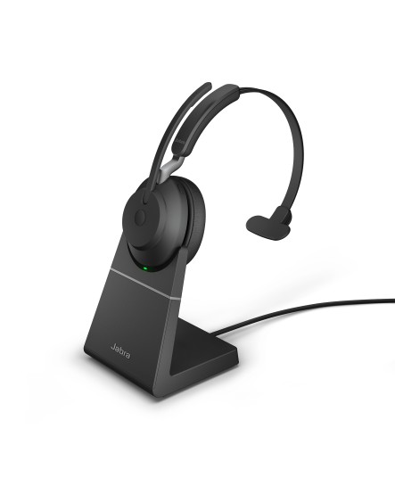 Jabra Evolve2 65 UC inklusive laddställ USB-C svart mono headset