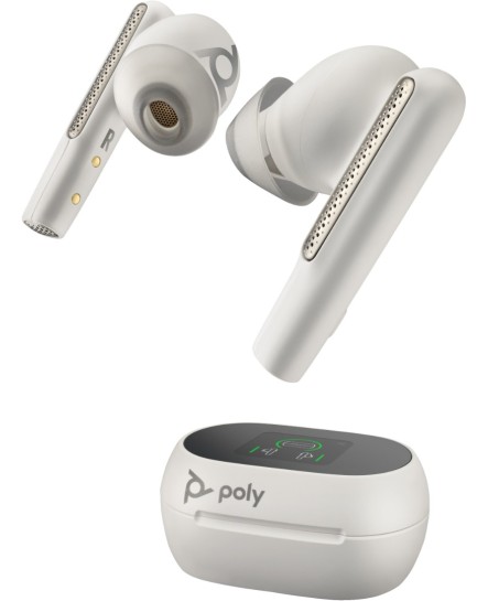 Poly Voyager Free 60+ UC vitt laddningsfodral med pekskärm BT700 USB-A-adapter Poly Voyager Free 60+ UC vitt laddningsfodral med pekskärm BT700 USB-A-adapter