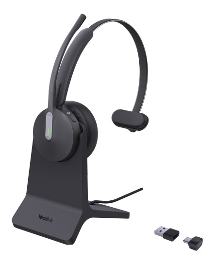 Yealink BH70 Teams trådlöst Bluetooth USB-C USB-A svart mono headset Yealink BH70 Teams trådlöst Bluetooth USB-C USB-A svart mono headset