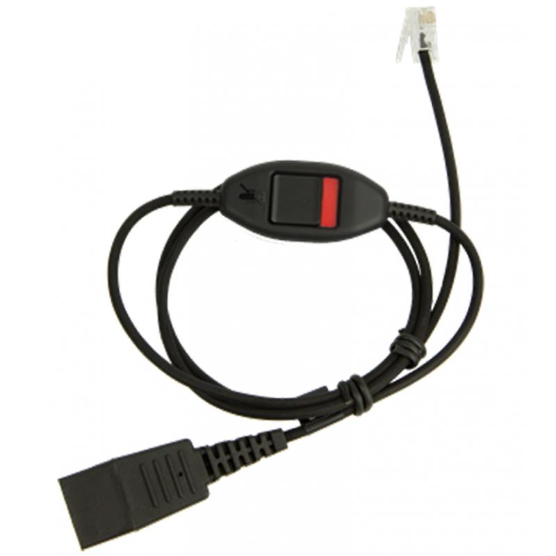 Jabra Link 850 QD-RJ10 mute-knapp rak 0.8m headsetkabel