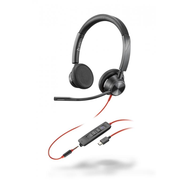Poly BlackWire BW3325-M USB-C stereo headset