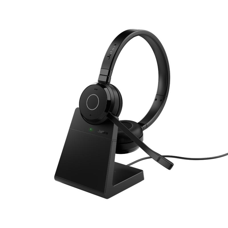 Jabra Evolve 65 TE Link 390a laddställ UC stereo headset
