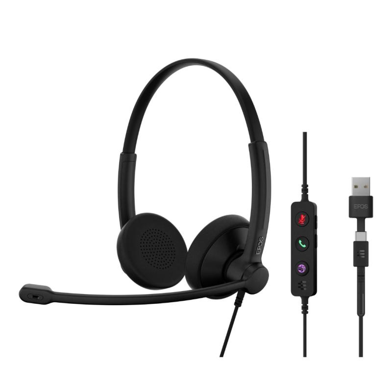 Epos Impact 100 MS USB-C-A svart stereo headset