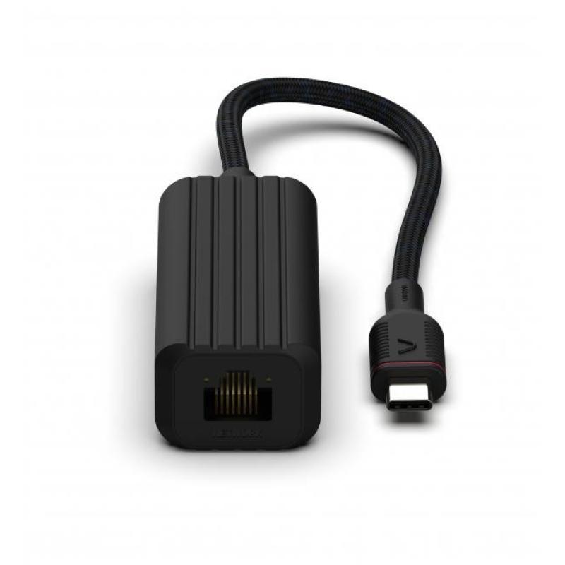 Unisynk USB-C till nätverk svart adapter