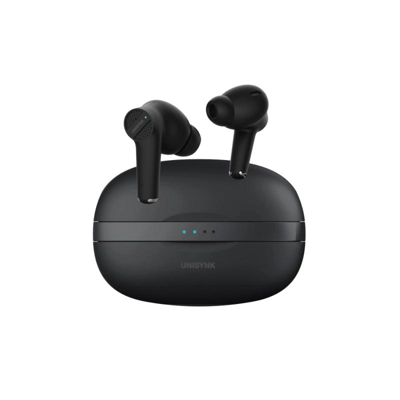 Unisynk svart true wireless ENC hörlurar