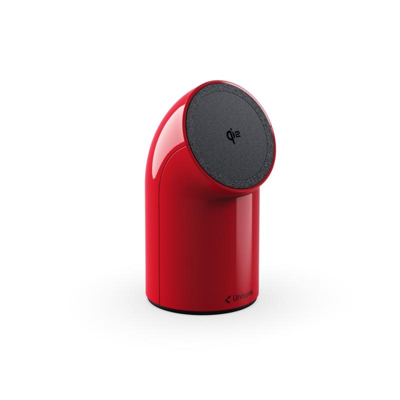Unisynk Qi2 15W röd Stand2 magnetisk trådlös laddare