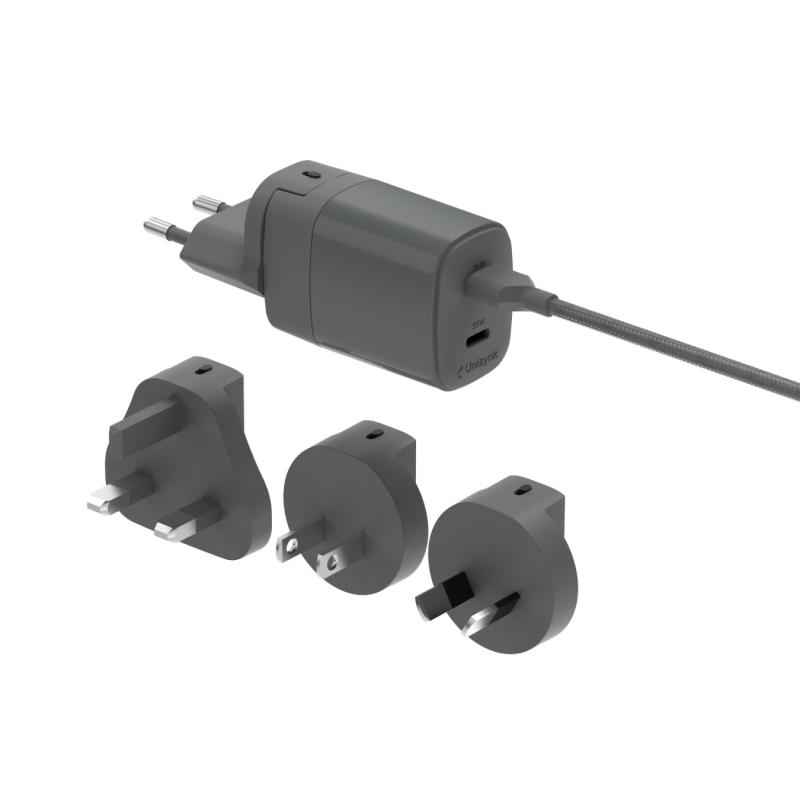 Unisynk 35W 2-portar global multi-laddare kit