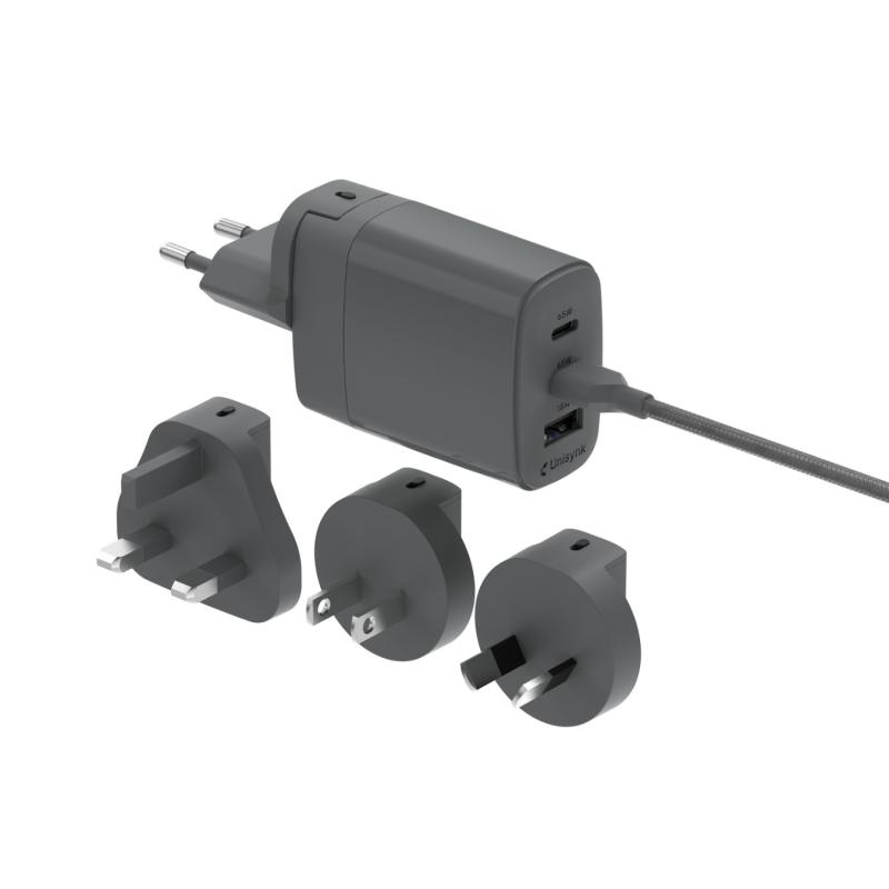 Unisynk 65W 3-portar global multi-laddarkit