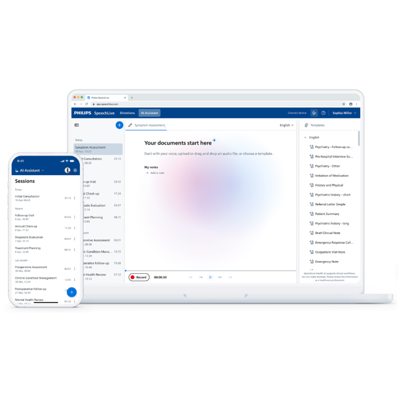 Philips SpeechLive Health AI-assistent tilleggspakke, 12 mån