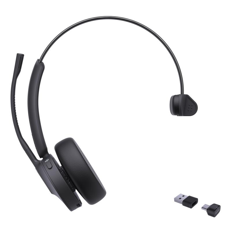 Yealink BH70 Mono Teams trådlöst Bluetooth USB-C USB-A svart mono headset