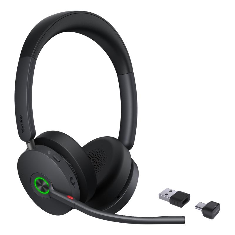 Yealink BH74 UC trådlöst Bluetooth USB-C/A ANC svart stereo headset