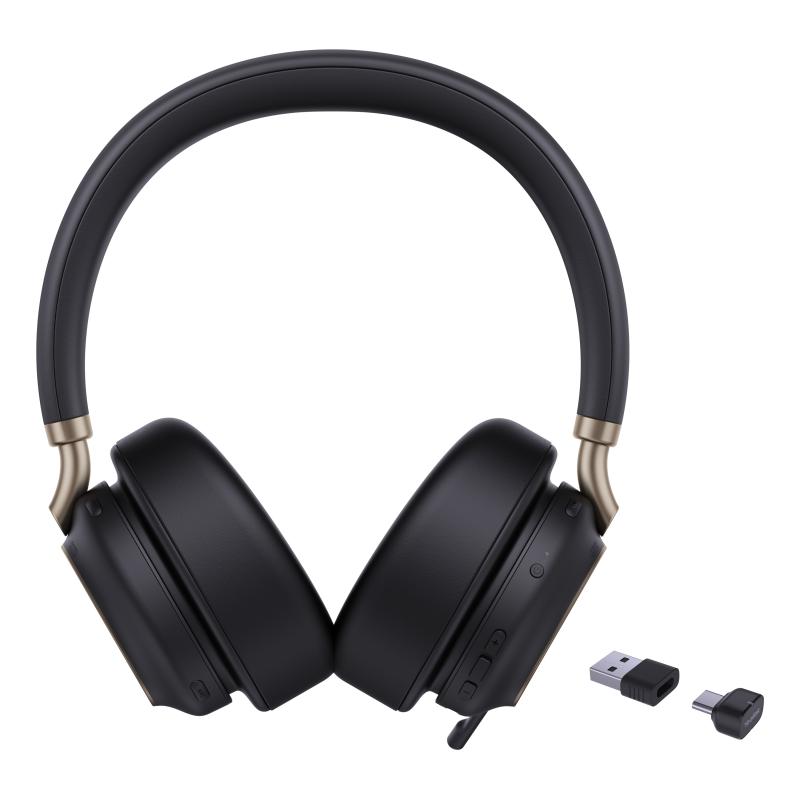 Yealink BH76 Plus Teams trådlöst Bluetooth USB-C USB-A ANC svart stereo headset