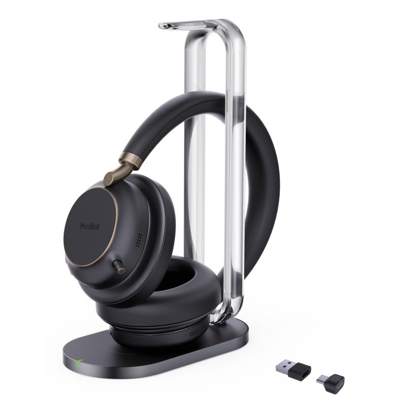 Yealink BH76 Plus Teams trådlöst Bluetooth USB-C USB-A ANC svart stereo headset
